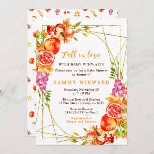 Autumn Fall Harvest Baby Shower Invitation