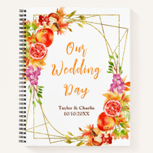 Autumn Fall Harvest Wedding Planner Notebook