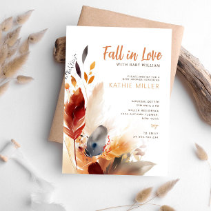 Autumn Fall in Love Baby Shower Invitation