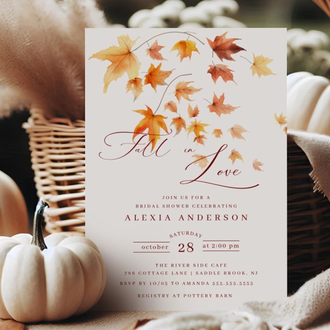 Autumn Fall In Love  Bridal Shower  Invitation (Creator Uploaded)
