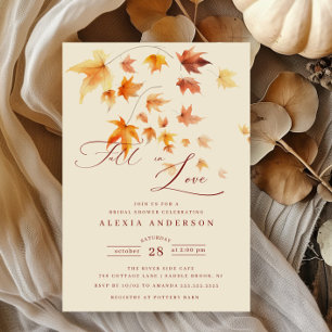 Autumn Fall In Love  Bridal Shower  Invitation