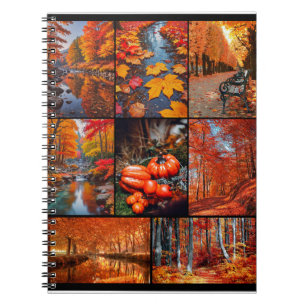 Autumn Fall Landscape Photo Collage Art Notebook