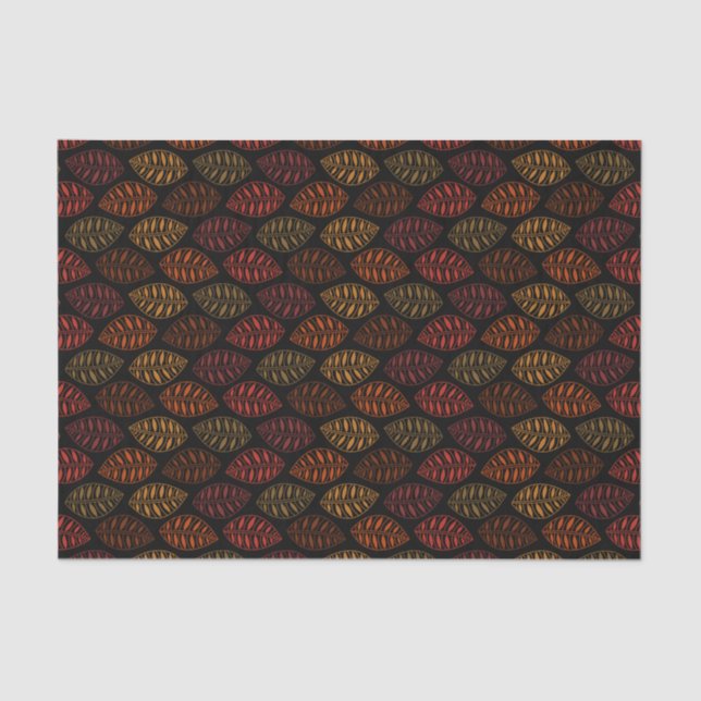Autumn Fall Leaf Pattern Tissue Paper (Front)