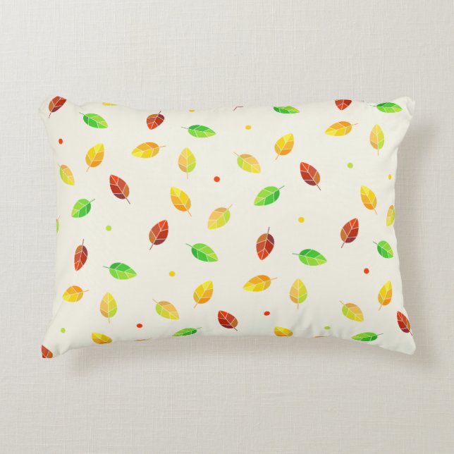 Autumn Fall Leaves Decorative Cushion (Front)