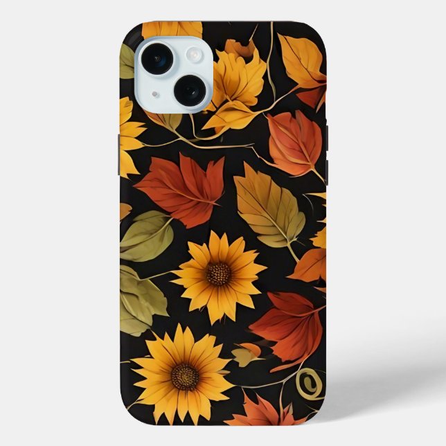 Autumn fall leaves flowers floral burnt orange Case-Mate iPhone case (Back)