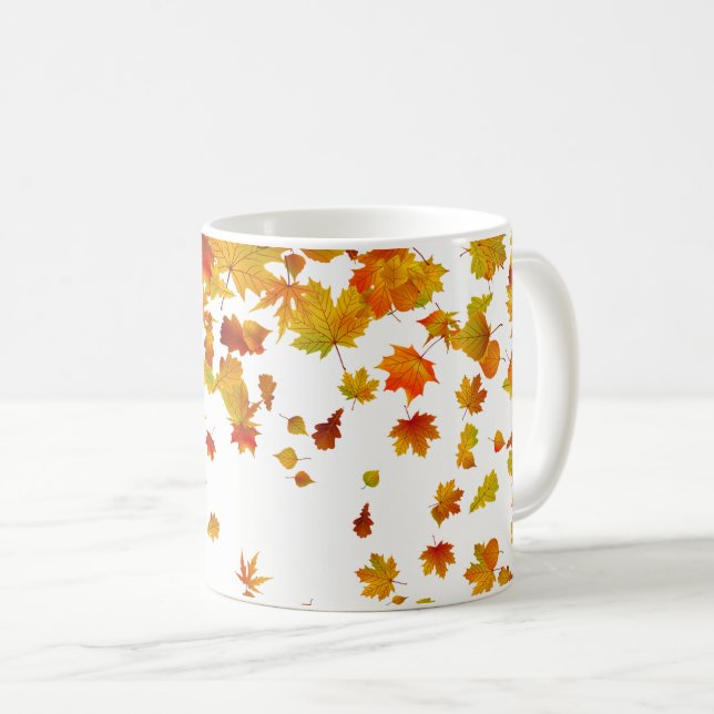 Autumn Fall Leaves Mug (Front Right)