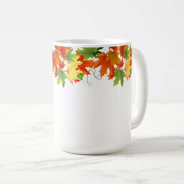 Autumn Fall Leaves Mug (Front Right)