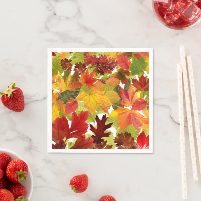 Autumn Fall Leaves Napkin (Insitu)