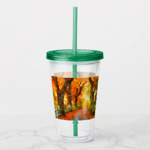 Autumn/Fall/Leaves/nature Acrylic Tumbler