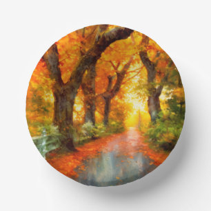 Autumn/Fall/Leaves/nature Paper Plate