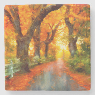 Autumn/Fall/Leaves/nature Stone Coaster