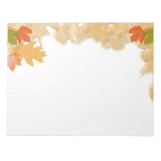 Autumn Fall Leaves Notepad