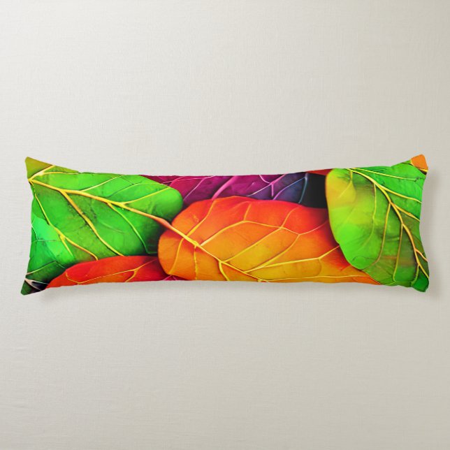 Autumn Fall Leaves Pattern   Body Cushion (Front)