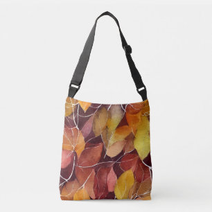 Autumn Fall Leaves Pattern Crossbody Bag