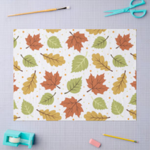 Autumn Fall Leaves Pattern Tissue Paper