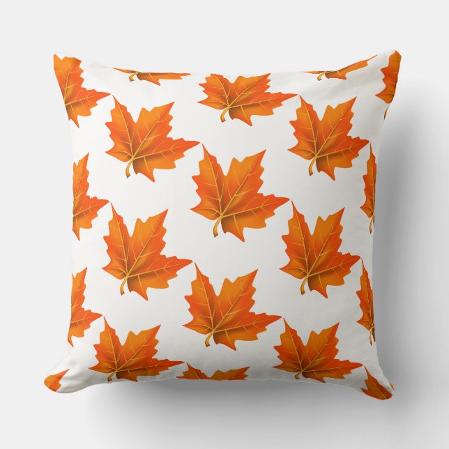 Autumn Fall Leaves Pillow (Front)
