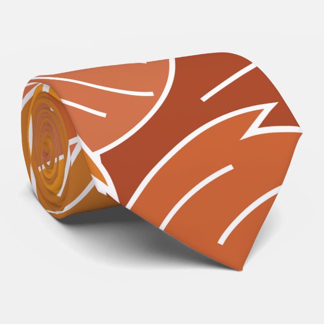 Autumn Fall Leaves Tie (Rolled)