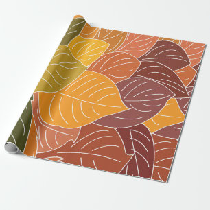 Autumn Fall Leaves Wrapping Paper