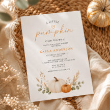 Autumn Fall Little Pumpkin Baby Shower