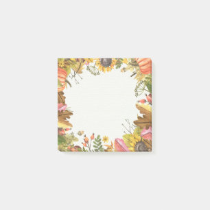 Autumn Fall Maple Leaves Pumpkin Post-it-Note Post Post-it Notes