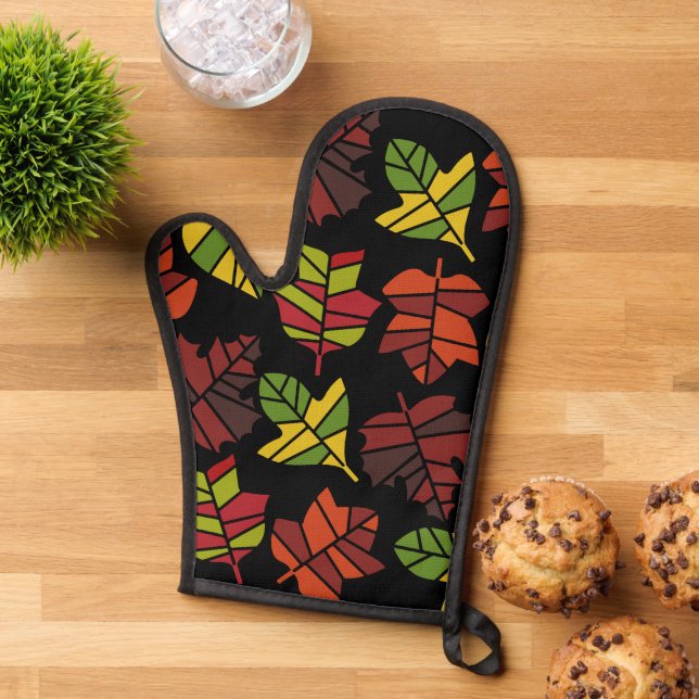 Autumn Fall Nature Transition Oven Mitt (Top down)
