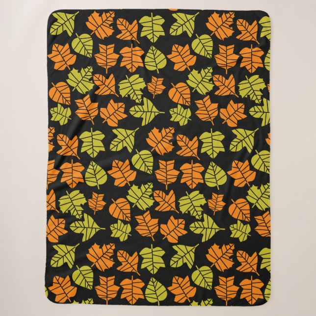 Autumn Fall Nature Transition Sherpa Blanket (Front)