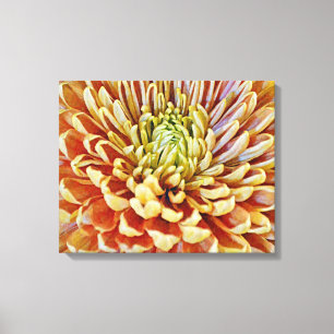 Autumn Fall Orange Flower Canvas Art Print