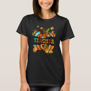 Autumn Fall Outfit Teacher Thankful Grateful Bless T-Shirt