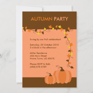 Autumn Fall Party Invitation