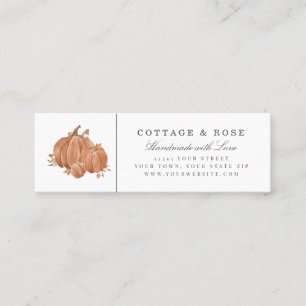 Autumn Fall Pumpkin Scene Mini Tags Business Cards