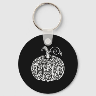 Autumn Fall Pumpkin Shirt Women Cute Thanksgiving  Key Ring
