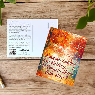 Autumn Fall Real Estate Marketing Postcard