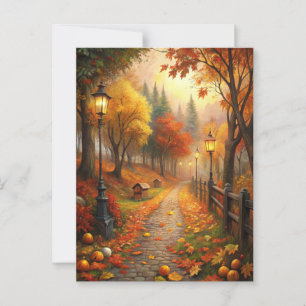 Autumn Fall Scene Postcard