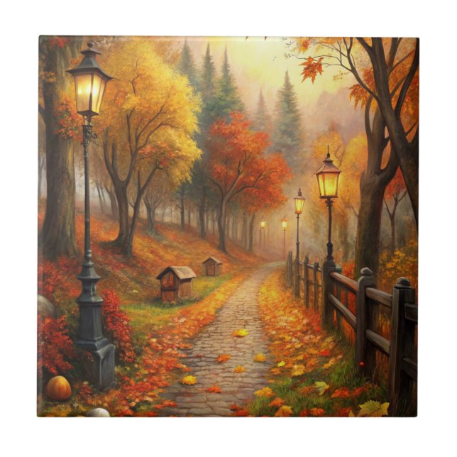 Autumn Fall Scene Tile (Front)