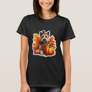 Autumn Fall Scottish Terrier Dog Owner Lover Pumpk T-Shirt