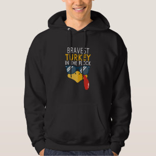 Autumn Fall Season Bravest Turkey Head Happy Thank Hoodie