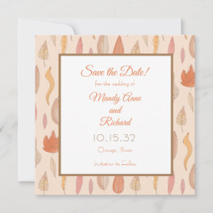 Autumn Fall Season Wedding  Save The Date
