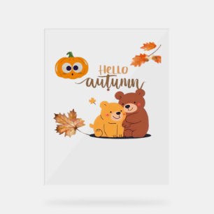 Autumn Fall Shirt, Thanksgiving Shirt, Fall Pumpki Acrylic Sign