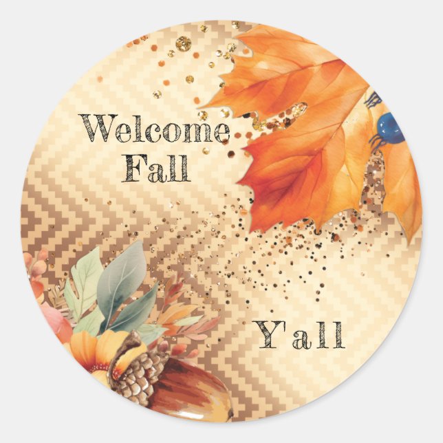 Autumn Fall Sticker (Front)