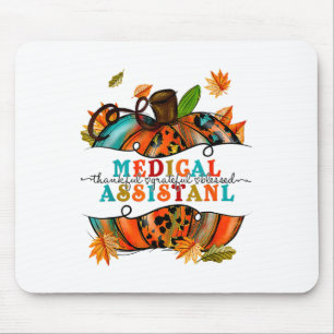 Autumn Fall Tees Medical Istant Thankful Grateful  Mouse Pad