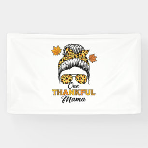 Autumn Fall Thanksgiving Shirts, One Thankful Mama Banner