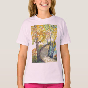 Autumn Fall Tree Leaves Art Painting Destiny T-Shirt