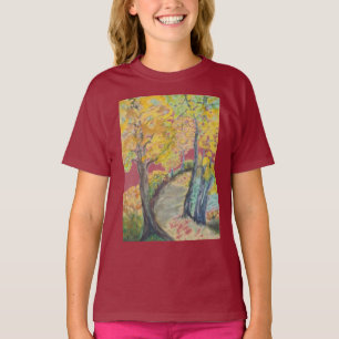 Autumn Fall Tree Leaves Art Painting Destiny T-Shirt