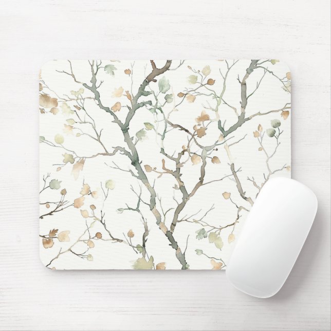 Autumn Fall Tree Leaves Mouse Pad (With Mouse)