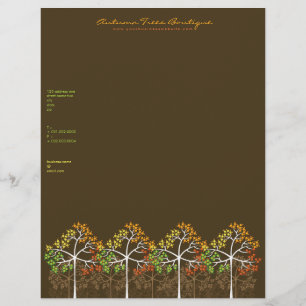 Autumn / Fall Trees 2 Template Business Letterhead