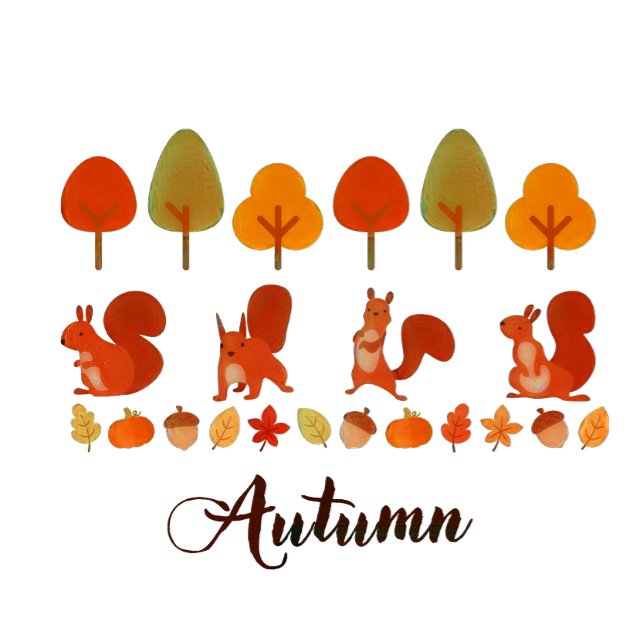 Autumn Fall Trees and Squirrels T-Shirt (Creator Uploaded)