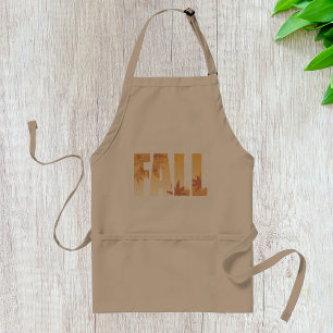 Autumn Fall Typography Design with Leaves  Standard Apron