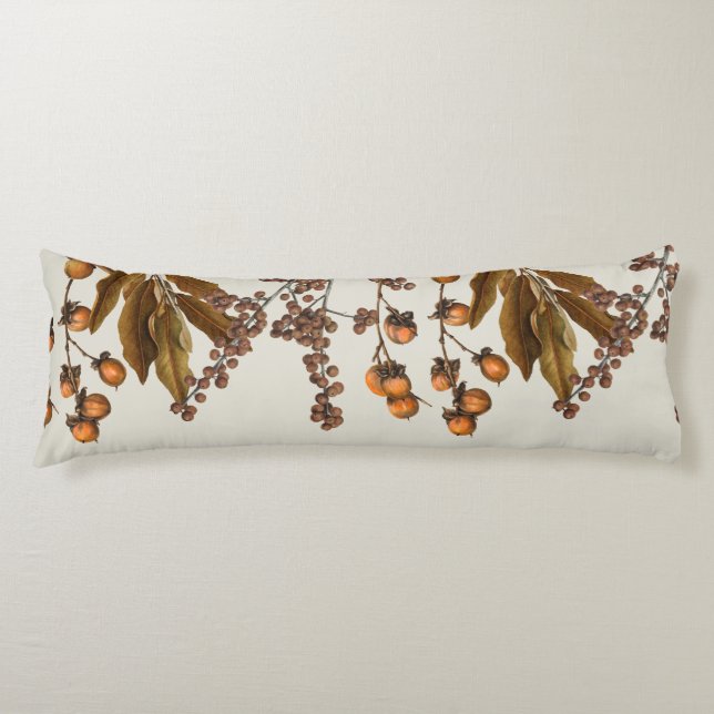 Autumn Fall Watercolor Foliage Leaves  Body Cushion (Front)