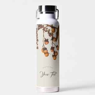 Autumn Fall Watercolor Foliage Leaves Custom Text Water Bottle
