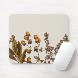 Autumn Fall Watercolor Foliage Leaves Mouse Pad